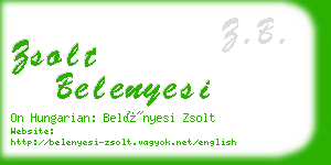 zsolt belenyesi business card